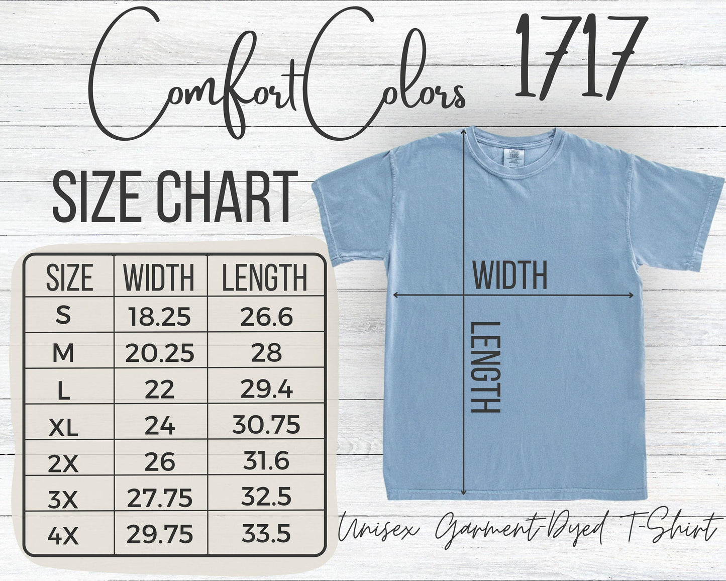 Floral MIMI T-shirt on Comfort Colors Bay