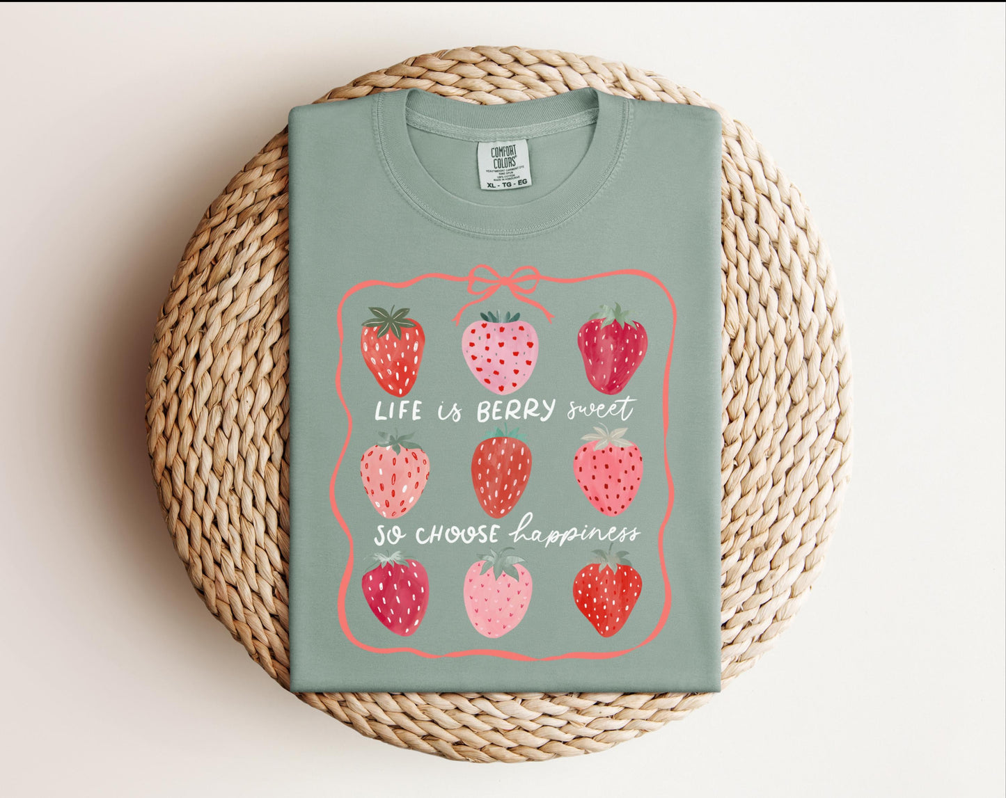 Life is Berry Sweet T-shirt on Comfort Colors Bay, women's, summer, berries, fun
