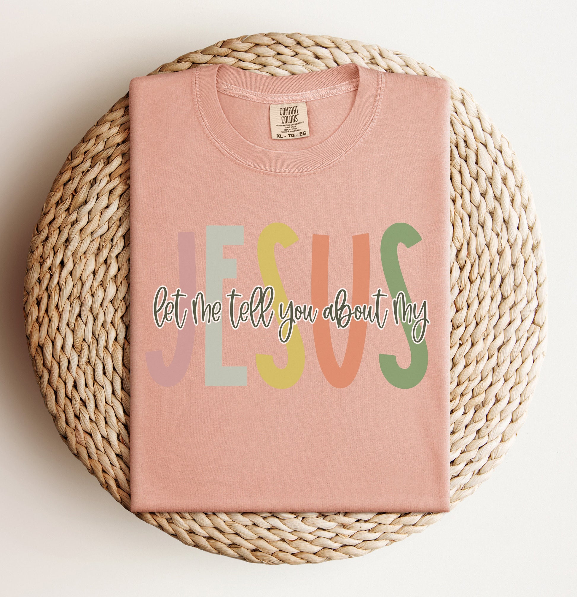 Comfort Colors Jesus Graphic T-shirt, Religious Faith Tee