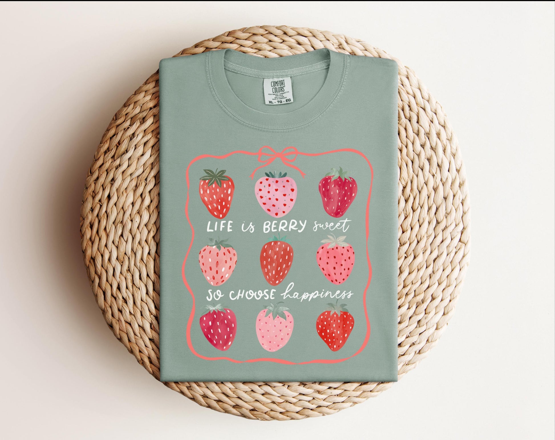 Life is Berry Sweet T-shirt on Comfort Colors Bay, women's, summer, berries, fun