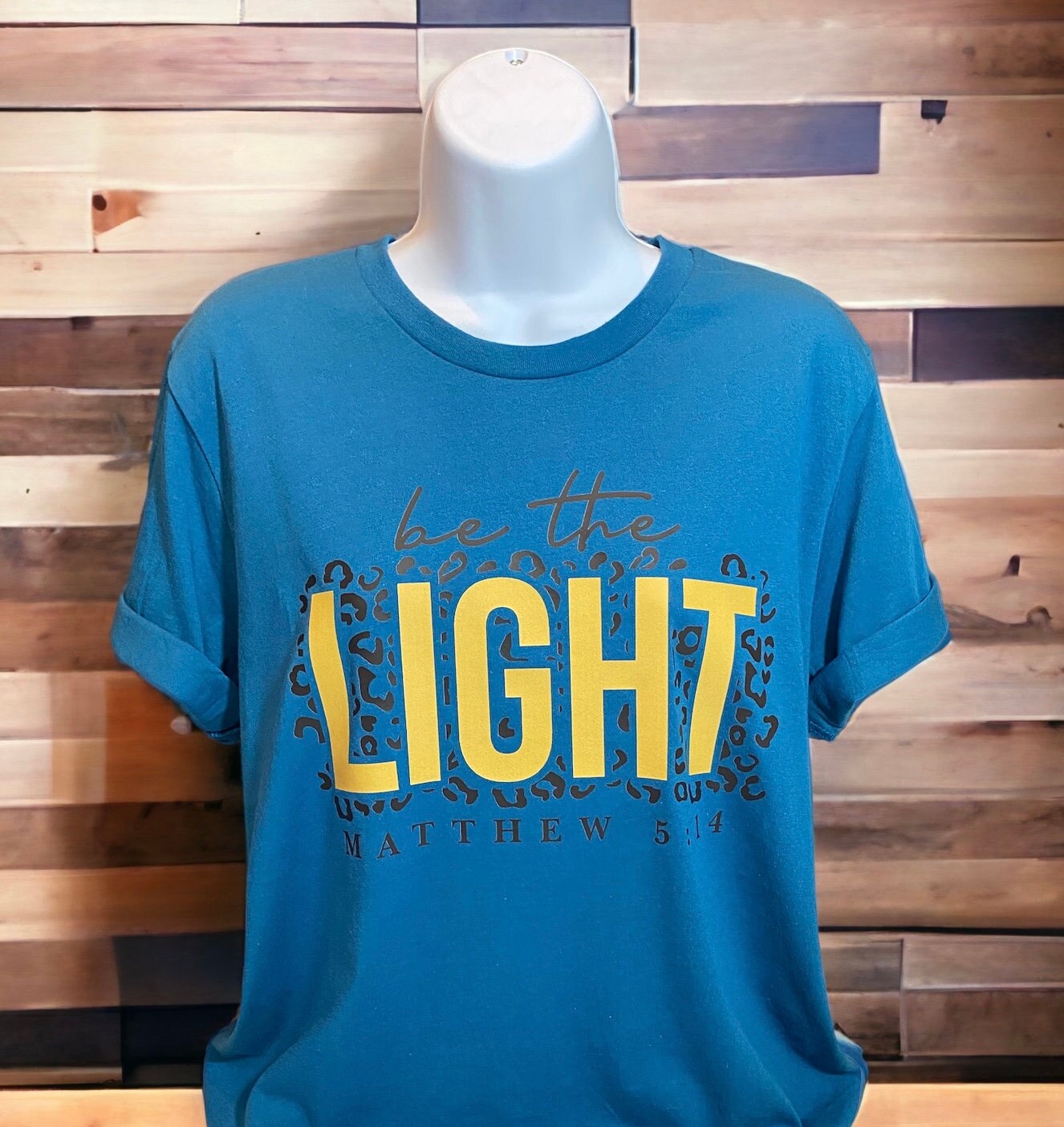 BE THE LIGHT Tshirts!! Religious shirts, Faith, Bible Verse, Leopard