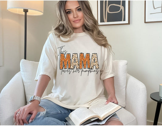 This Mama Loves Her Pumpkins, Fall Shirt, MAMA shirt, Pumpkin Shirt, comfort colors