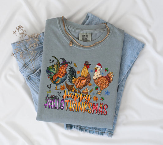 Comfort Colors, Women's Fall Shirt, chickens, fall, halloween shirts