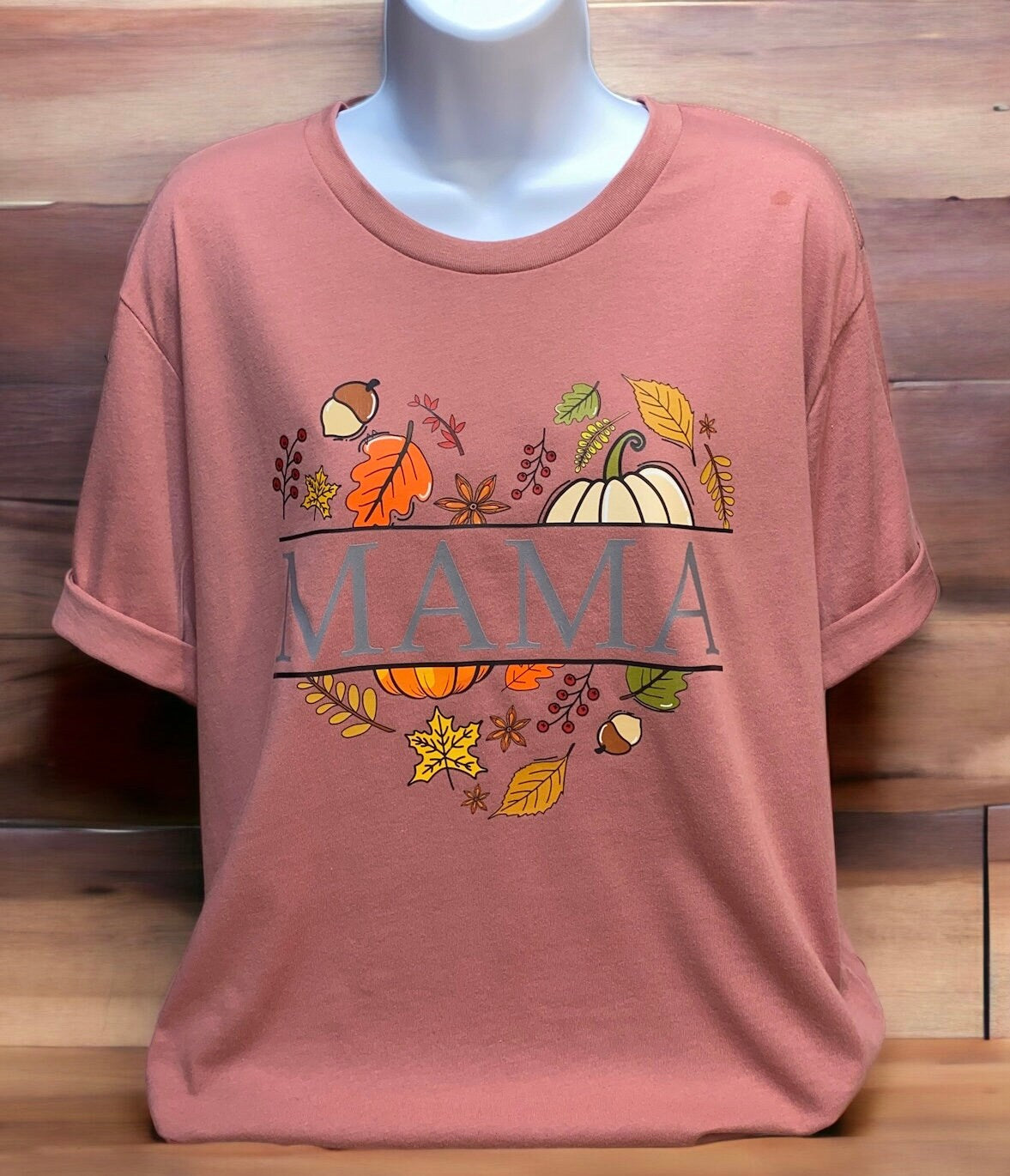 MAMA Fall Shirt, Fall Design, mama leaves shirt, fall leaves, cute fall shirt