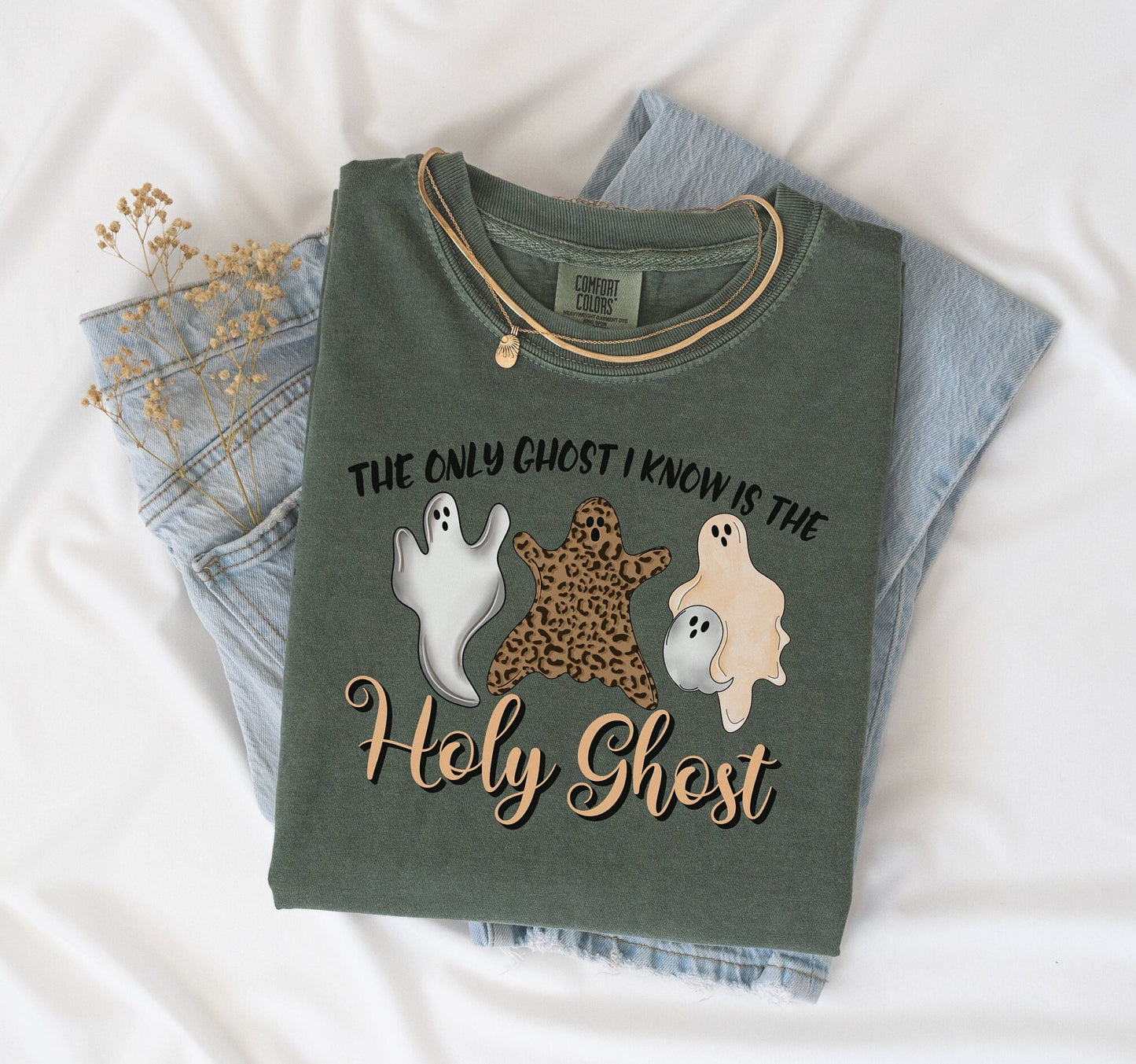 Only Ghost I know is the HOLY GHOST, Fall Christian T-Shirt