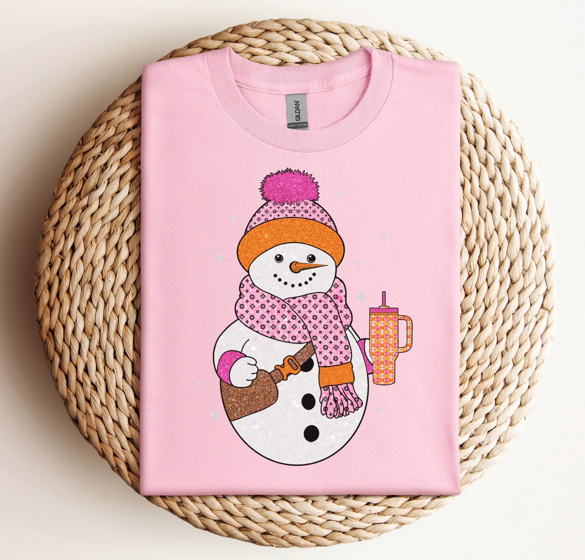 Boujee Snowman T-shirt, preppy christmas, cute christmas shirt